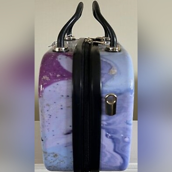 Triforce Elite Hardshell Cosmetic Makeup Case Luggage Carry On Multi Marble - Picture 11 of 11